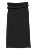 Alberta Ferretti button-detail midi skirt - Grey
