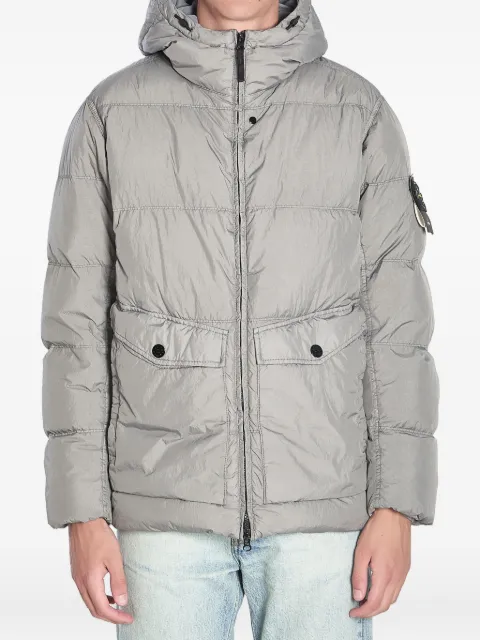 Stone Island logo-appliqué puffer jacket
