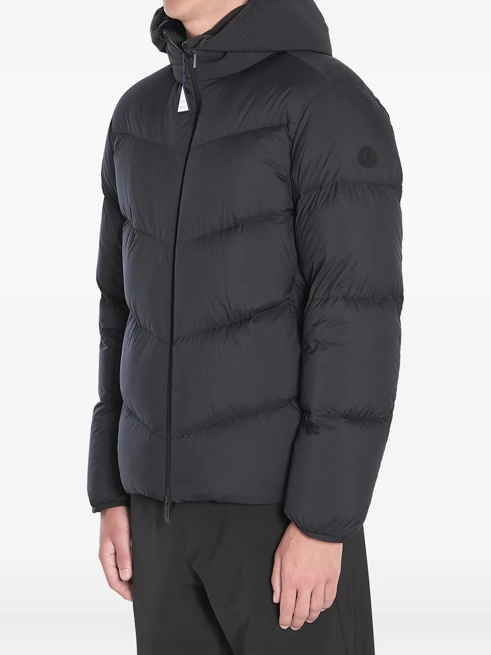 Moncler Forez donsjack met afneembare capuchon Zwart