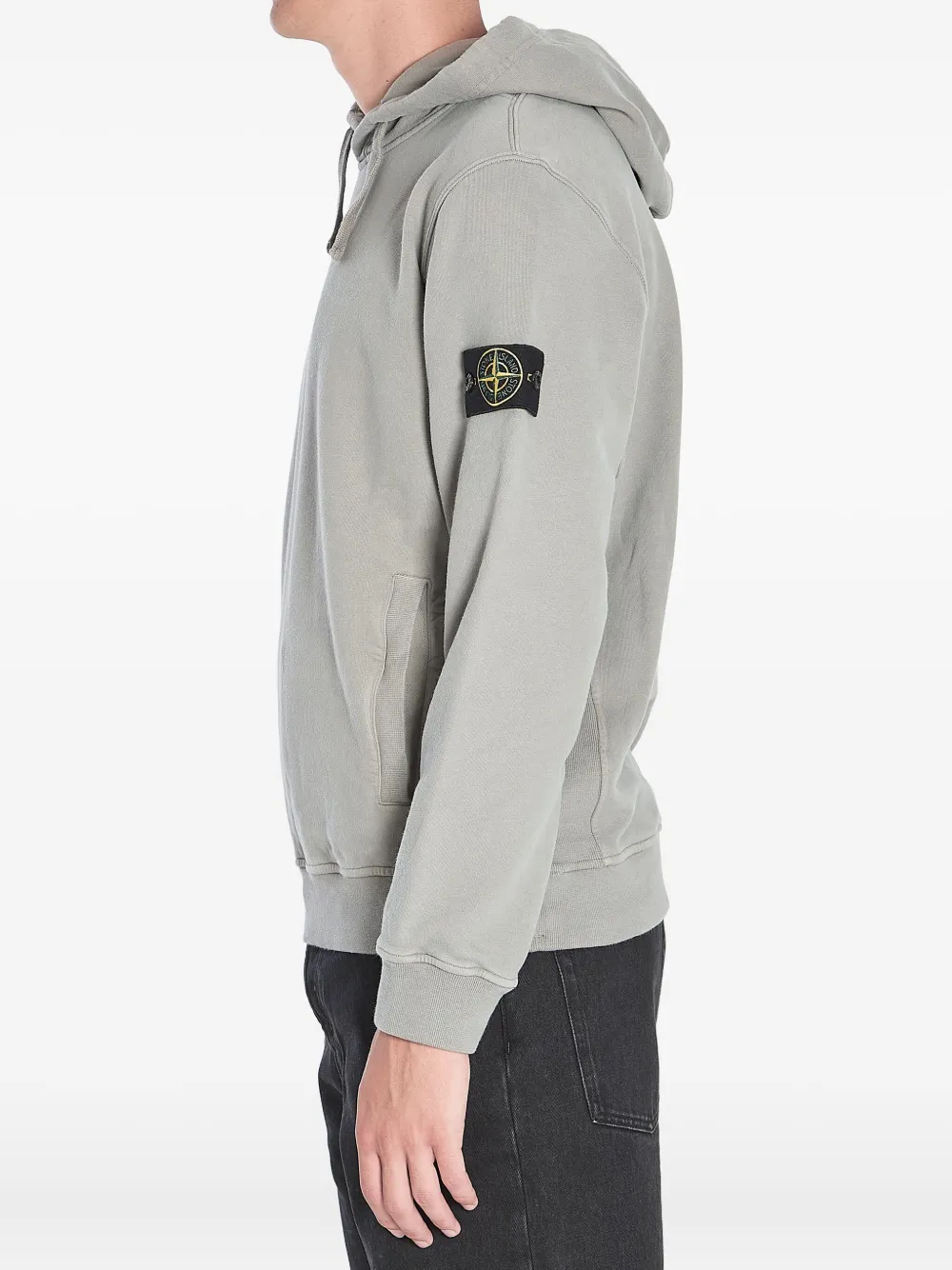 Stone Island Hoodie van geborsteld katoen Grijs