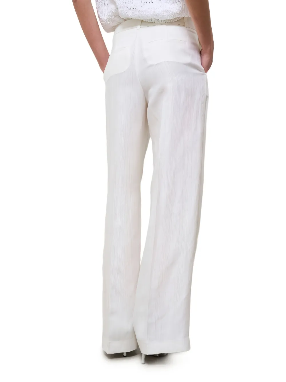 Peserico textured straight-pockets trousers Wit