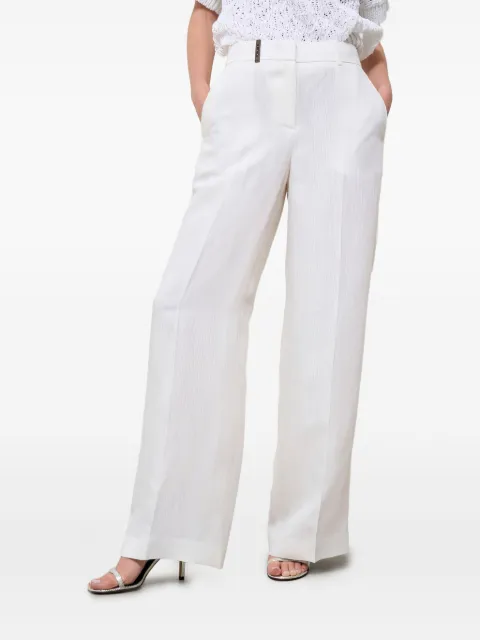Peserico textured straight-pockets trousers