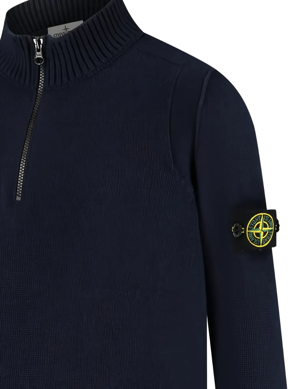 Stone Island Junior half-zip sweater Blauw