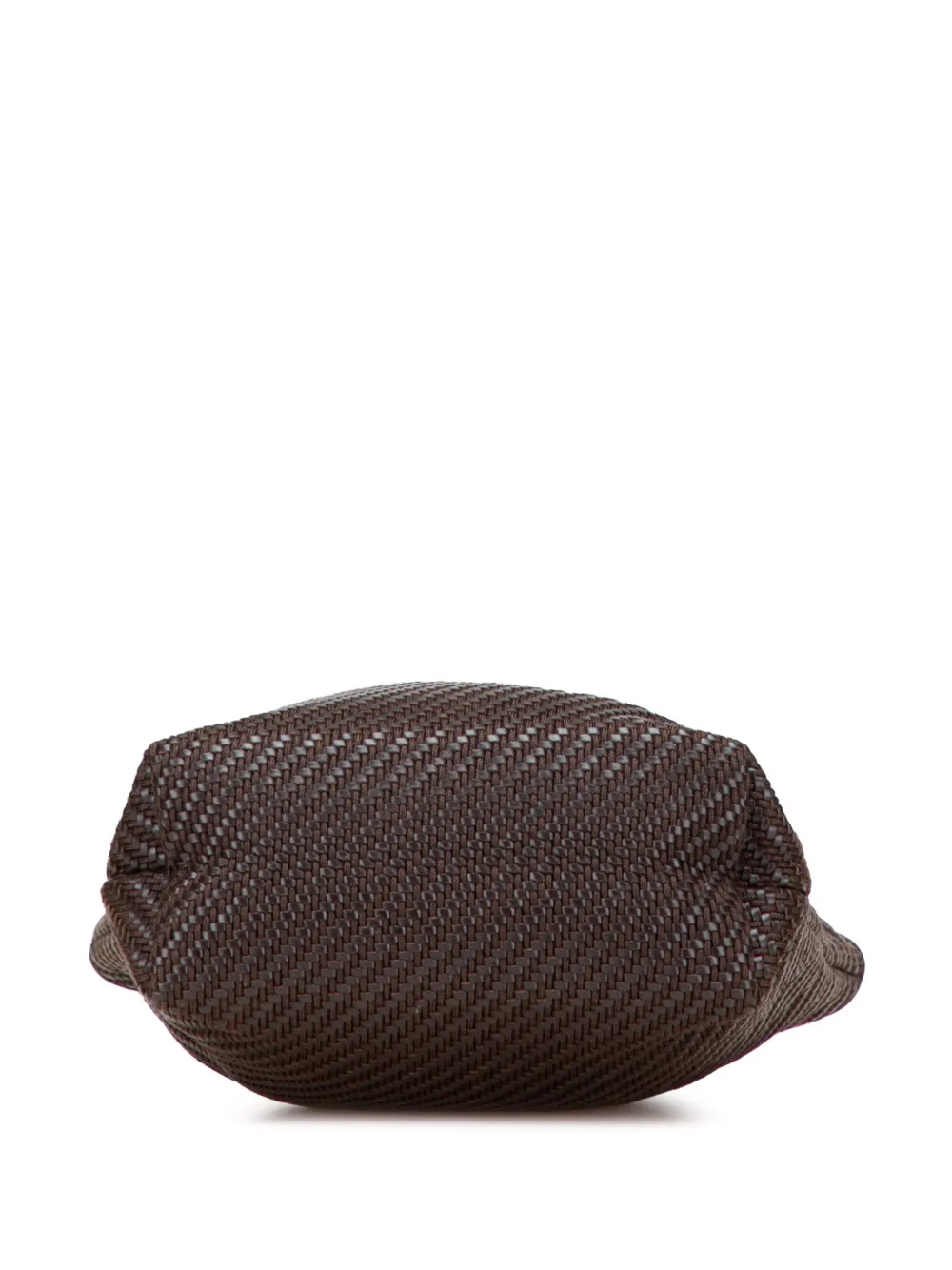 Pre-owned Hermes 2000-2015 Woven Leather And Polyester Ahmedabad Diago Pm Handbag In Brown