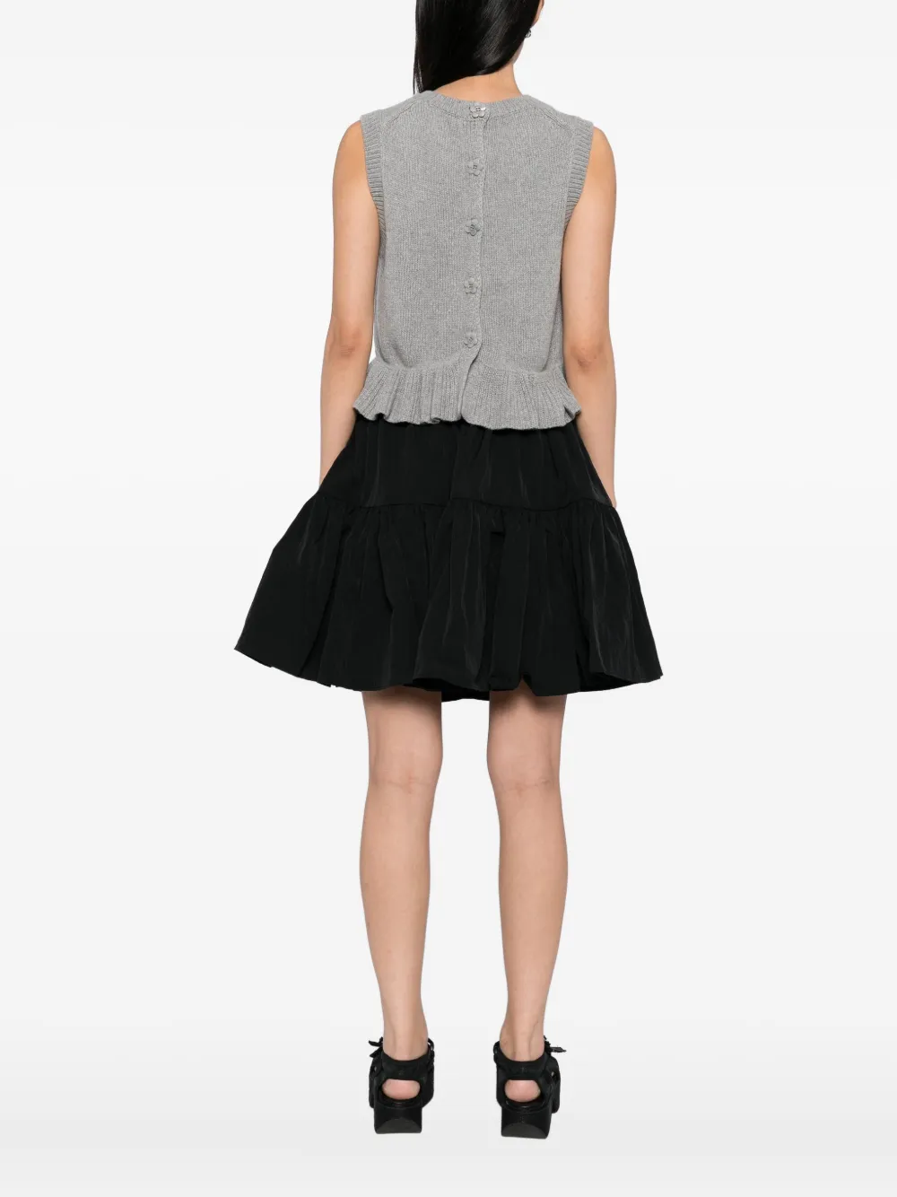 Cecilie Bahnsen Sleeveless Vest In Gray