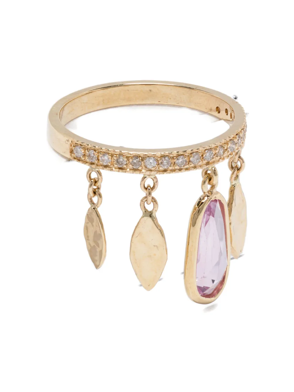 Jacquie Aiche 14k Yellow-gold Pink Sapphire Ring In Gold