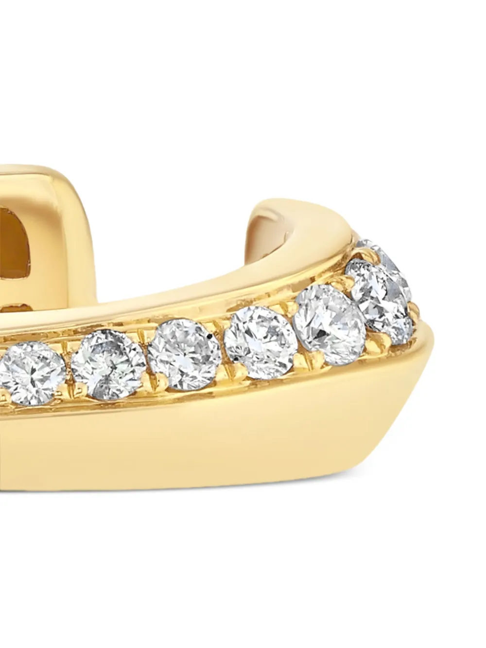 18k Yellow Gold Diamond Knife Edge Earring