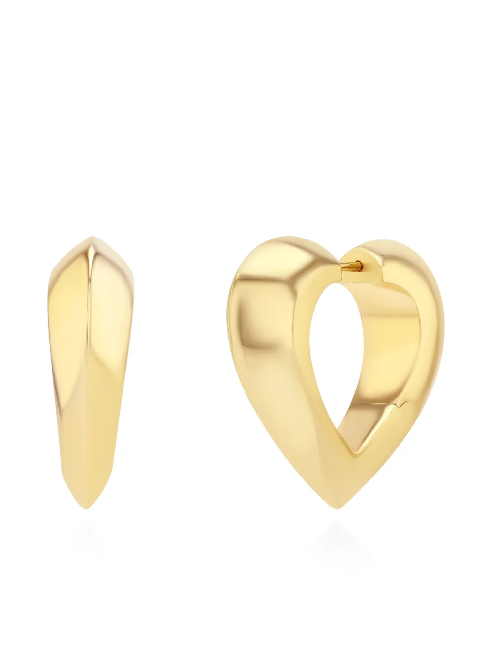 Lizzie Mandler Fine Jewelry Orecchini a cerchio Heart in oro giallo 18 carati