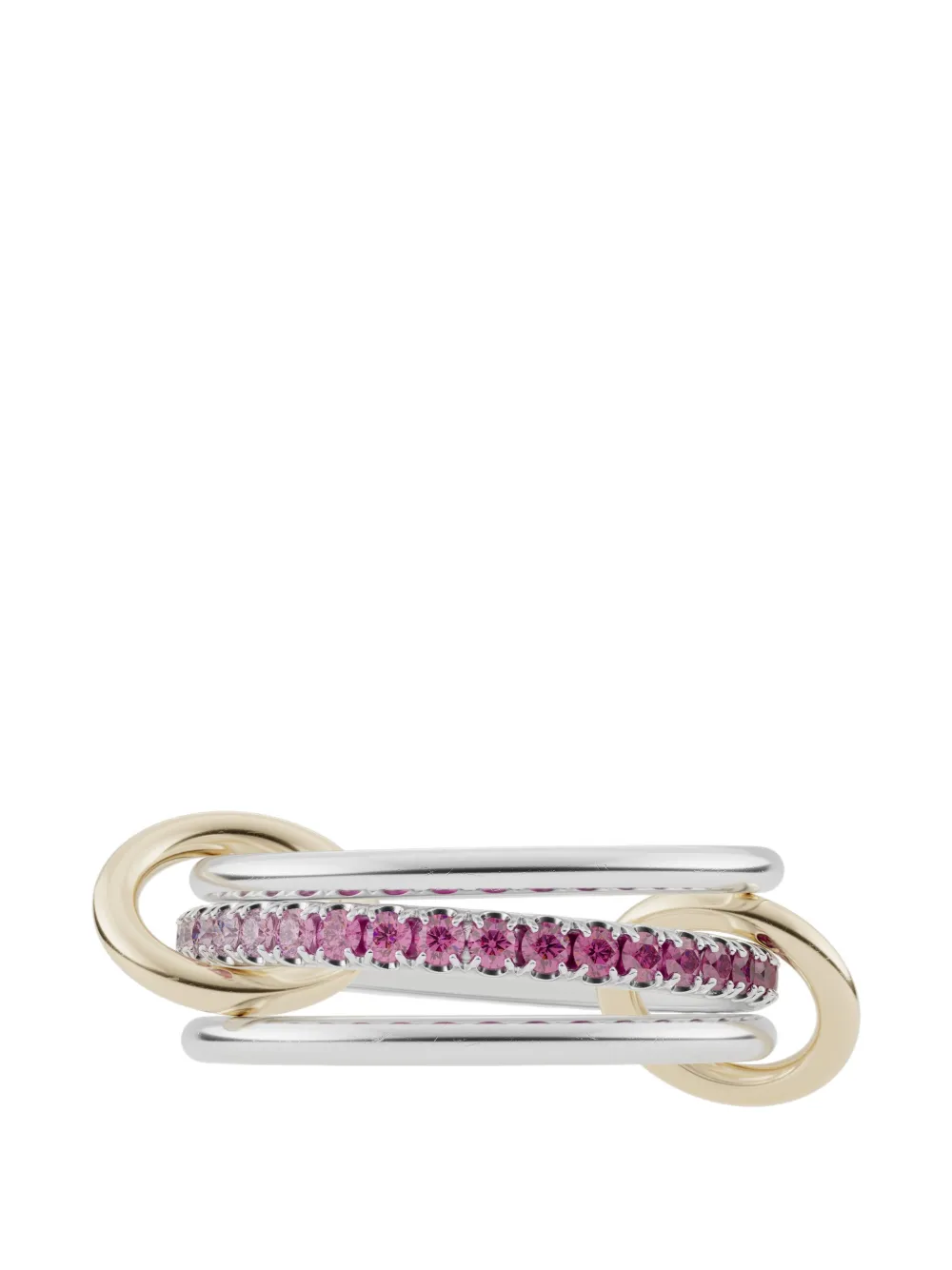Spinelli Kilcollin Anello in oro giallo 18 carati con zaffiri rosa - Argento