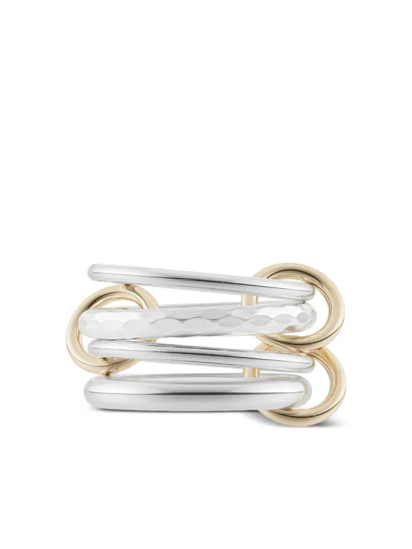 Spinelli Kilcollin 18CT Yellow Gold Hammered Silver Ring