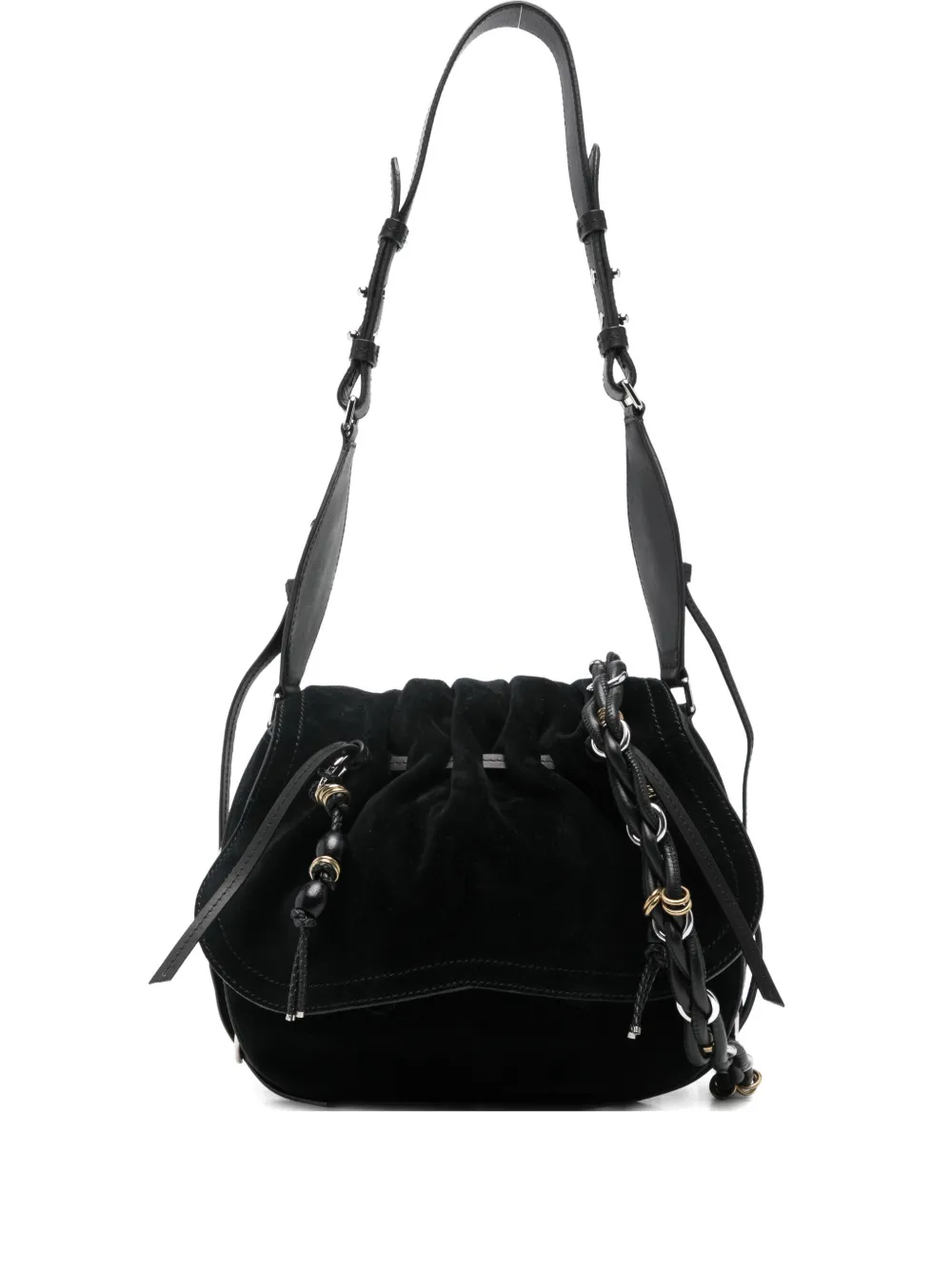 ISABEL MARANT Bolton suede shoulder bag - Nero