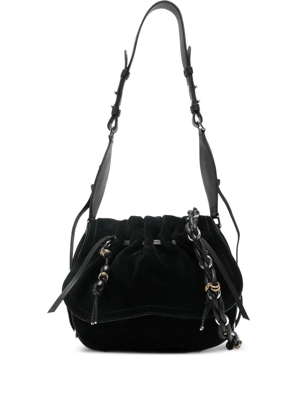 ISABEL MARANT Bolton suede shoulder bag - Nero