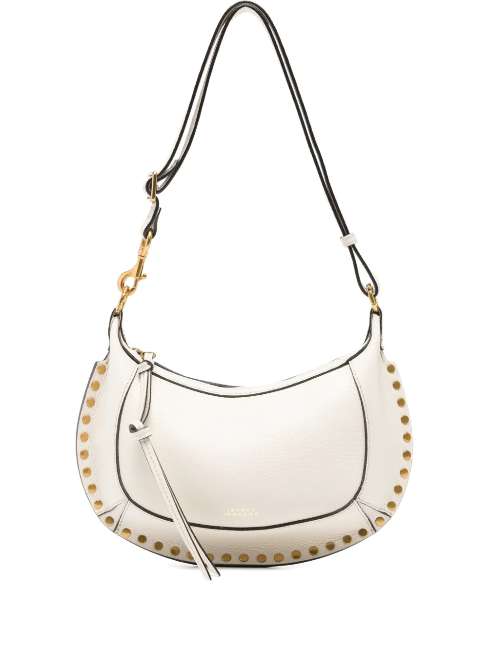 ISABEL MARANT Oskan Moon studded shoulder bag - Bianco