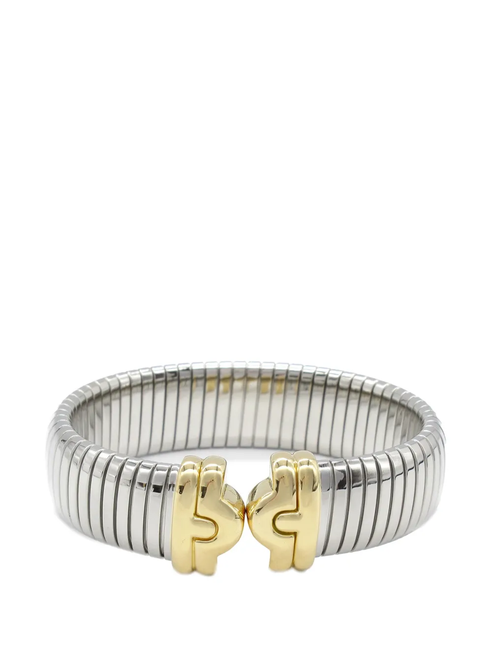 Bvlgari Pre-Owned 2000-2020 Bicolor 18K Yellow Gold and Stainless Bvlgari Pre-Owned 2000-2020 Bicolor 18K Yellow Gold and Stainless