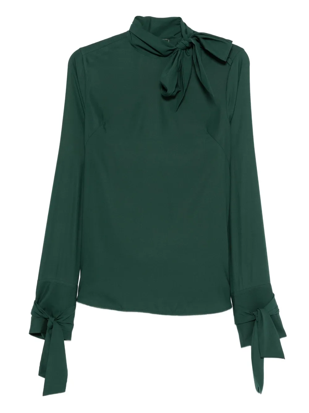Ermanno Scervino Blouse met gestrikte hals Groen