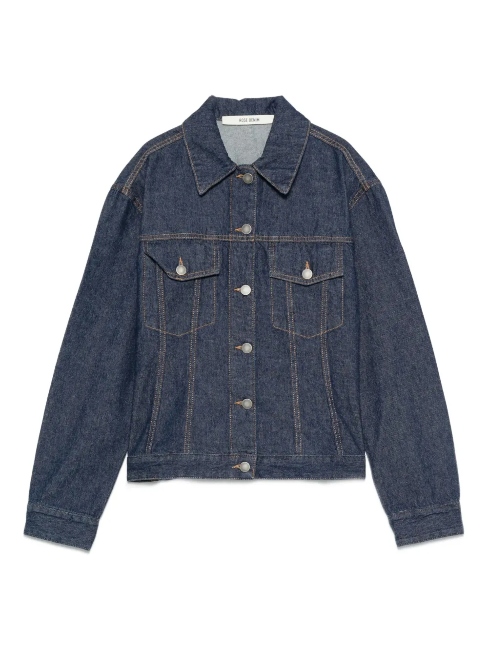 contrast-stitching denim jacket