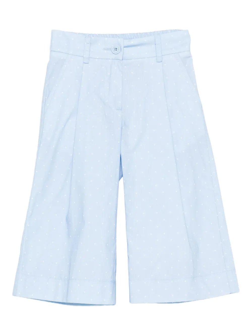 Monnalisa Broek met geplooide voorkant en stippen Blauw