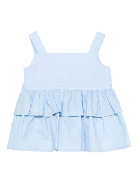 Monnalisa polka-dot ruffled top