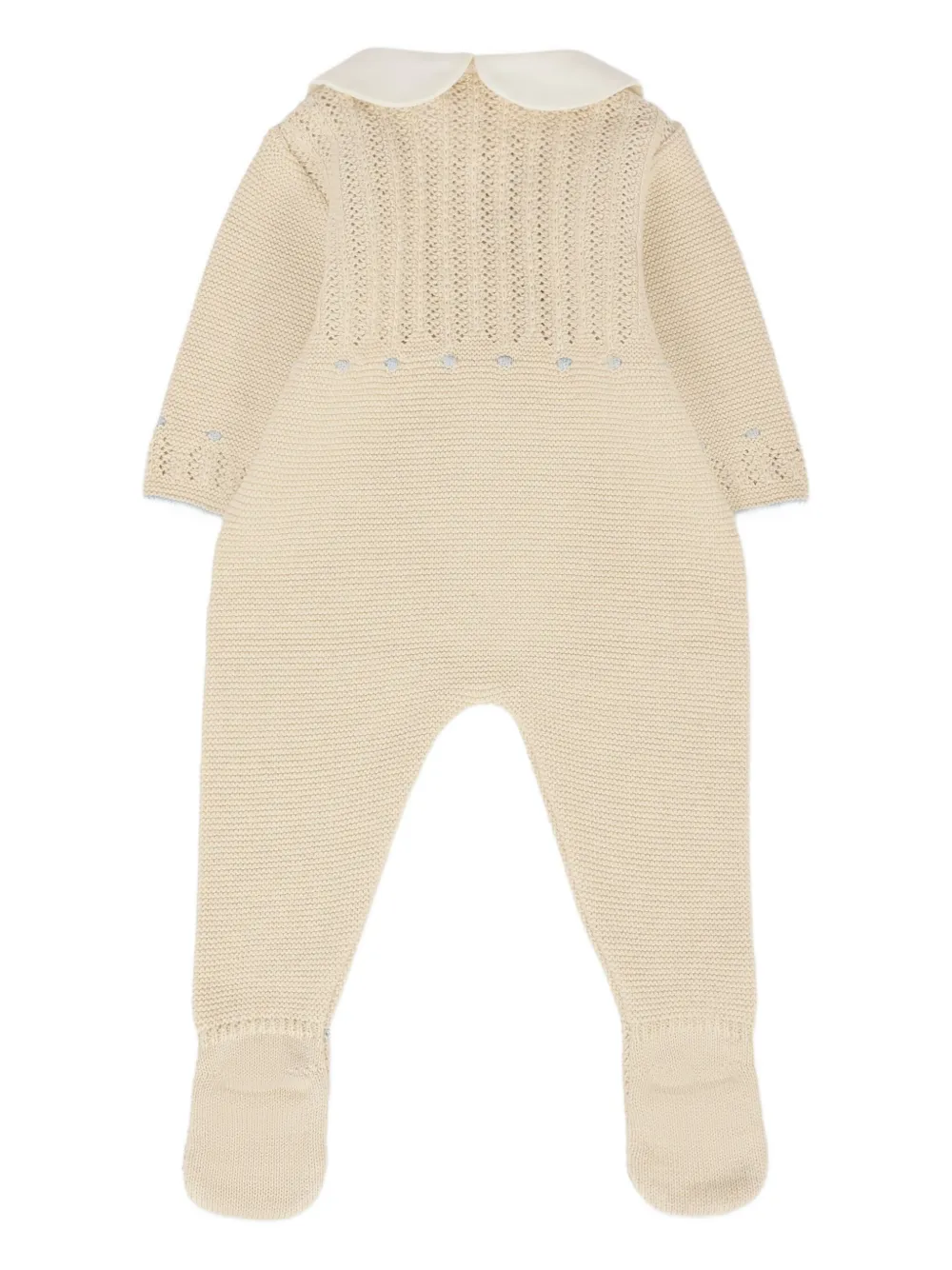 Paz Rodriguez Gebreide pyjama met Peter Pan kraag Beige