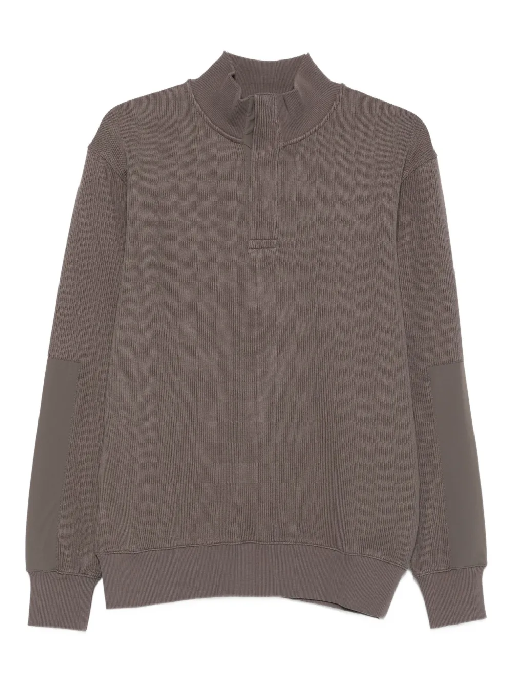 Herno Ribbed High-neck Sweater In Brown