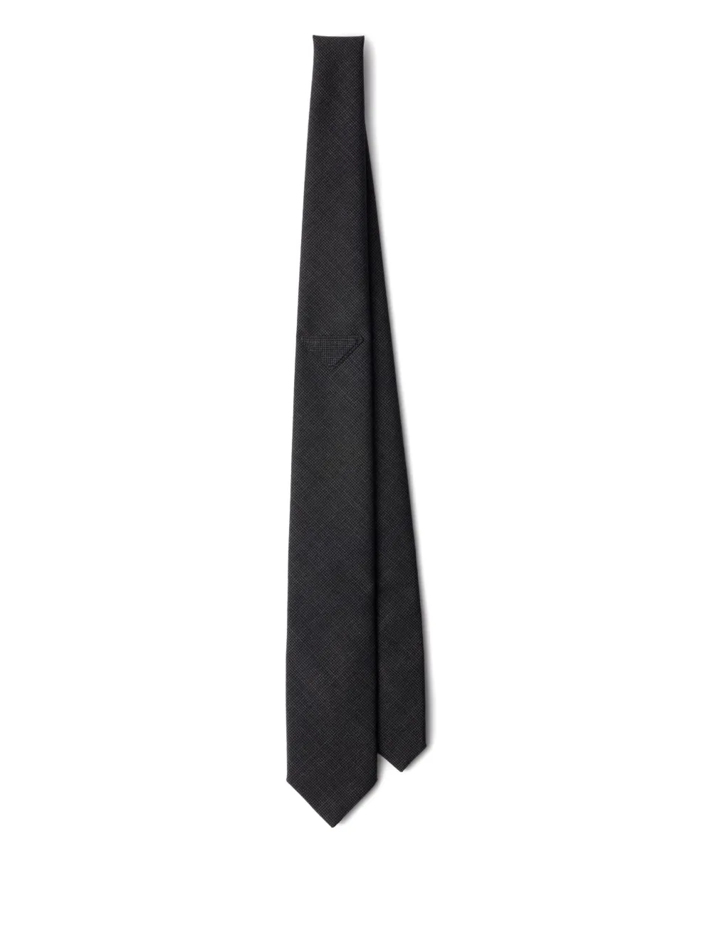 Prada triangle-motif wool tie | Grey | Image 1