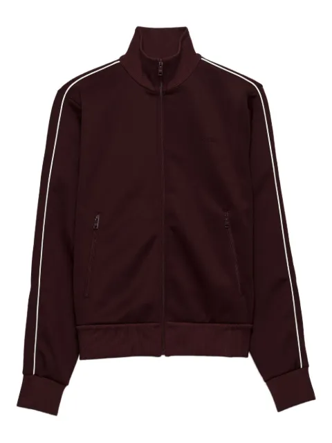 Prada stripe-detail zip-fastening track jacket