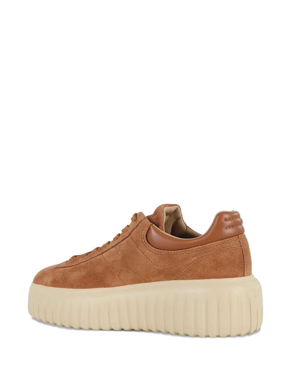 Hogan H-Stripes suede platform sneakers Brown