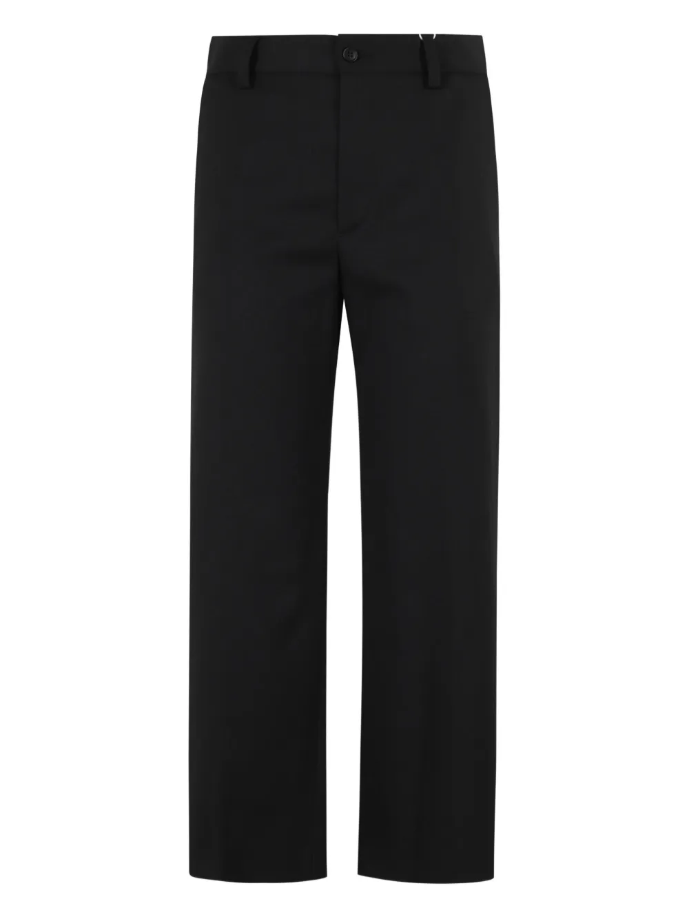MM6 Maison Margiela stitching straight-leg trousers Zwart