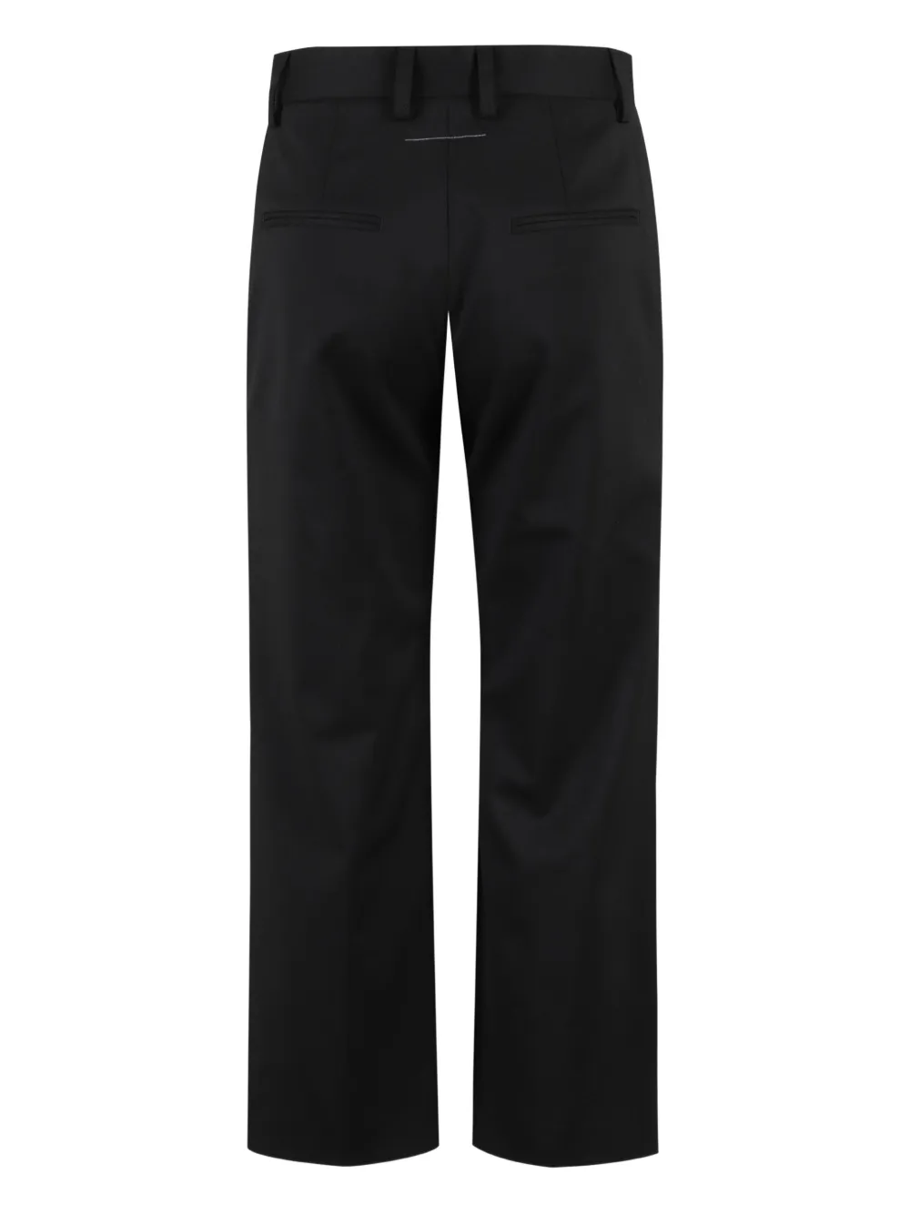 MM6 Maison Margiela stitching straight-leg trousers Zwart