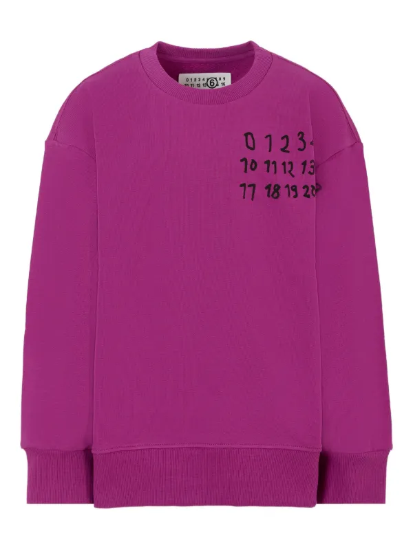 MM6 Maison Margiela Kids ロゴ スウェットシャツ | パープル