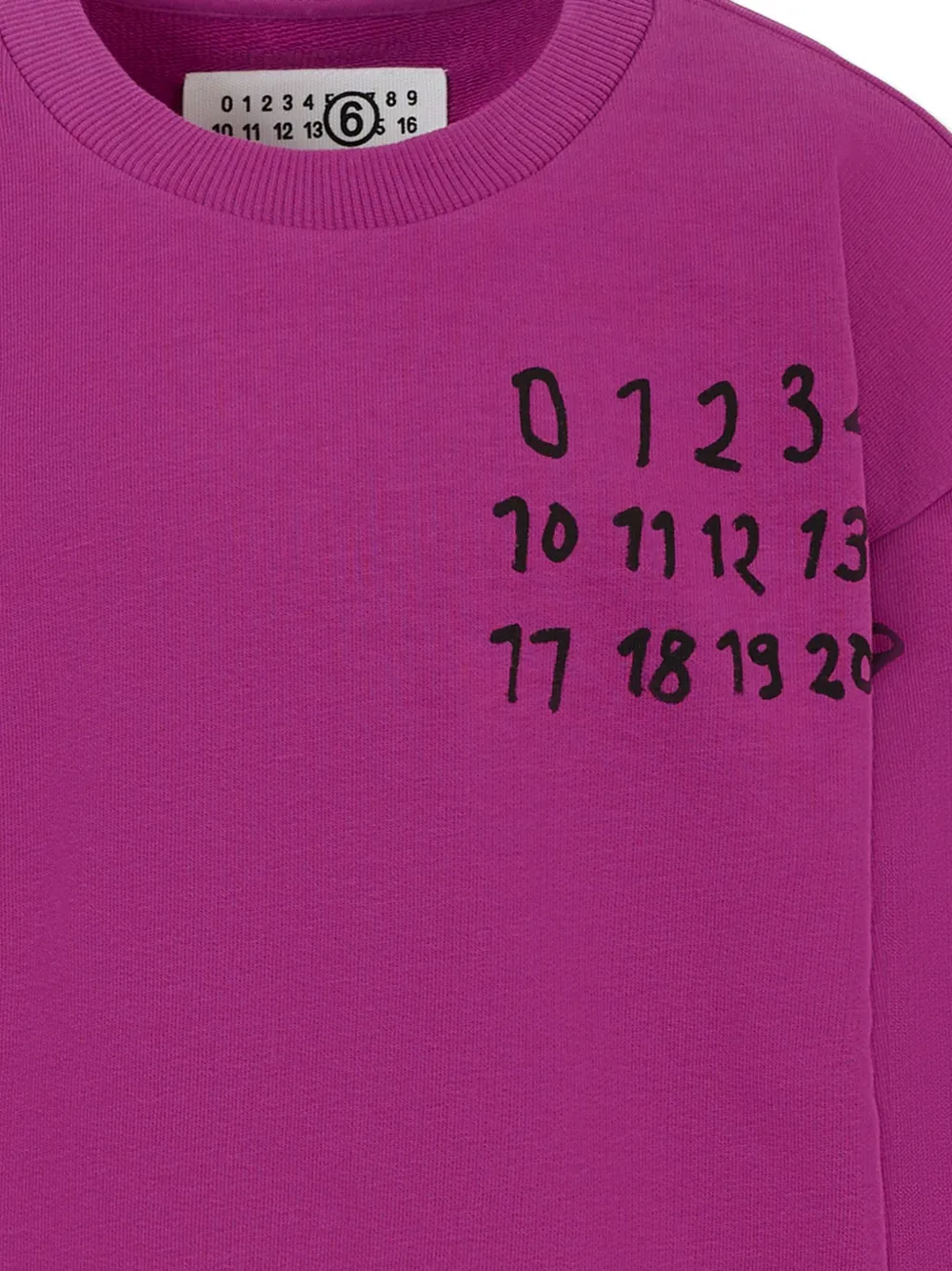 MM6 Maison Margiela Kids Katoenen sweater met logoprint Paars