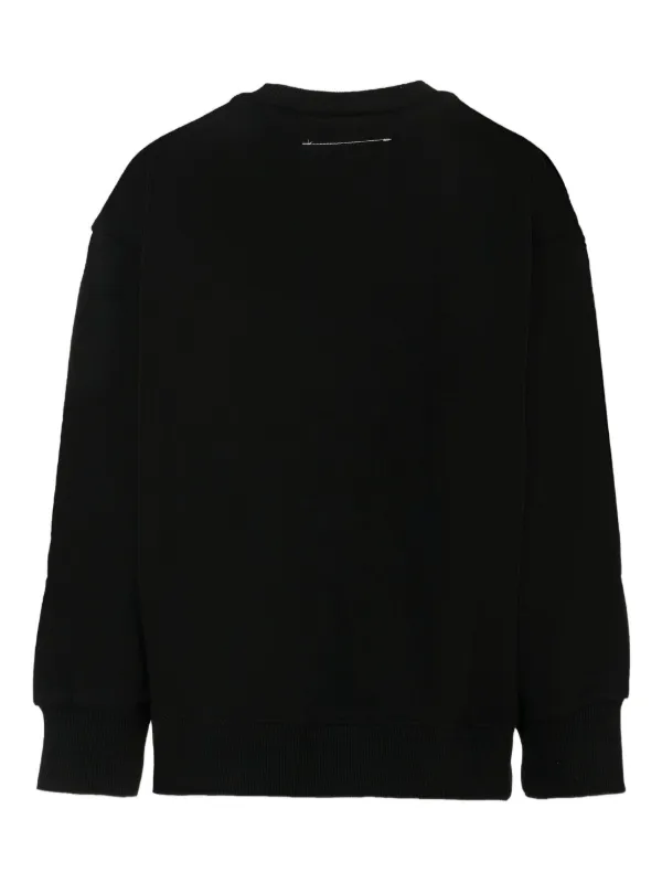 Maison Margiela ロゴスウェット ブラック MM6 Maison Margiela Kids ロゴ スウェットシャツ | ブラック