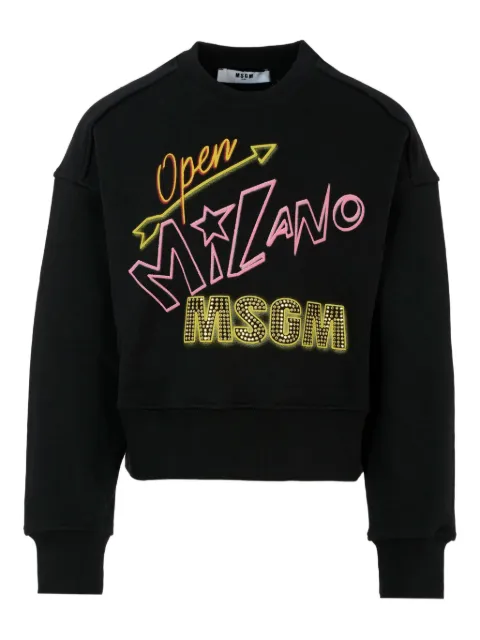 MSGM Kids embellished-logo sweatshirt