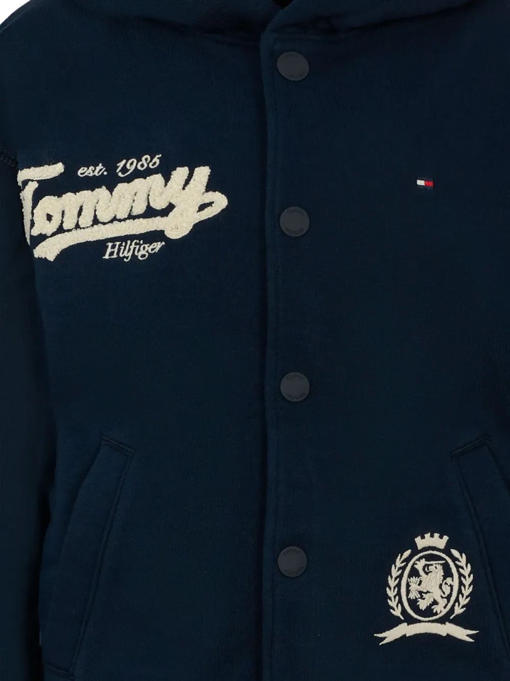 Tommy Hilfiger Junior Hoodie met borduurwerk Blauw