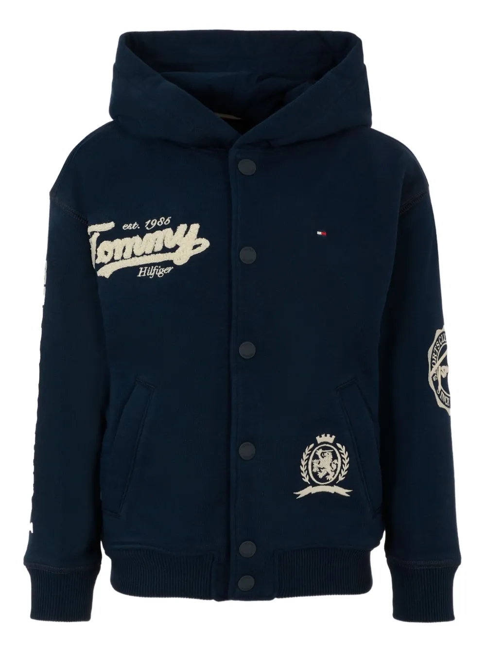 Tommy Hilfiger Junior Hoodie met borduurwerk Blauw