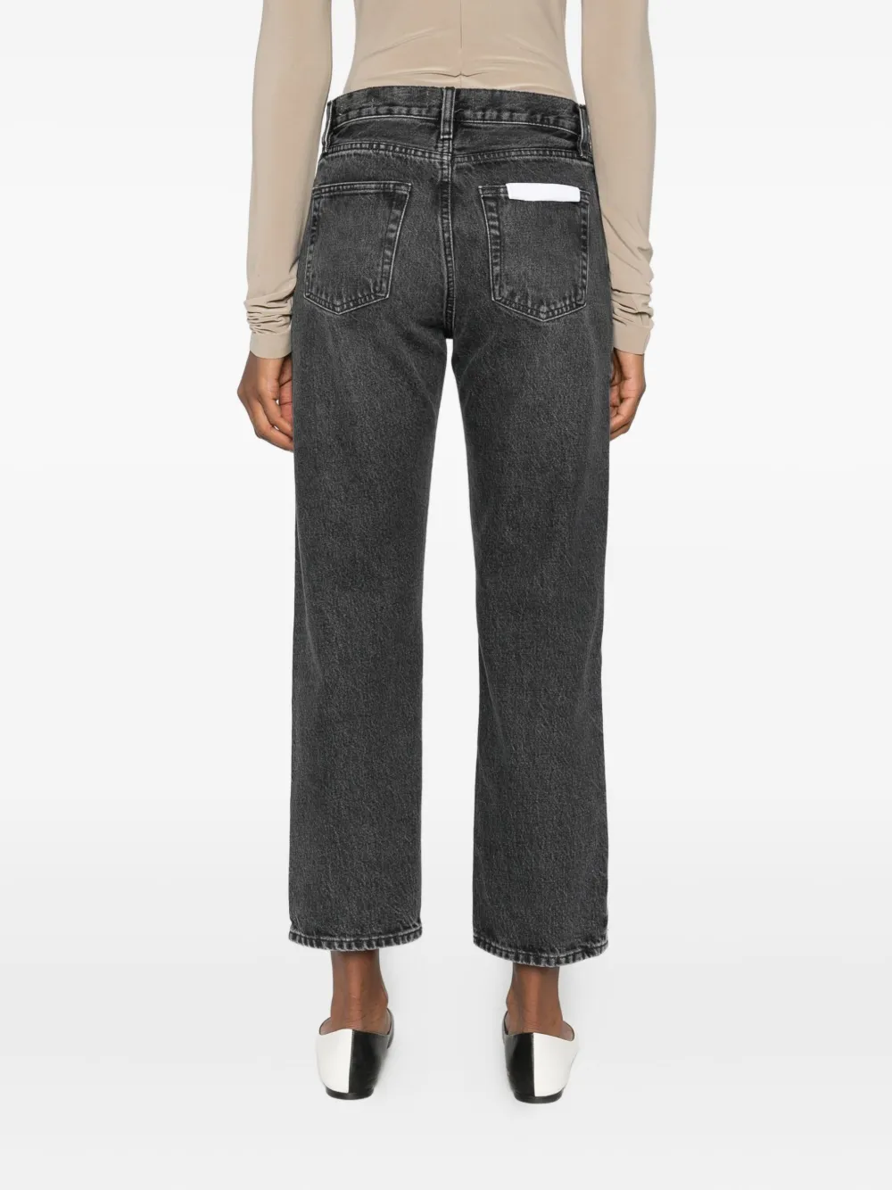 Frame Straight-leg Jeans In Gray