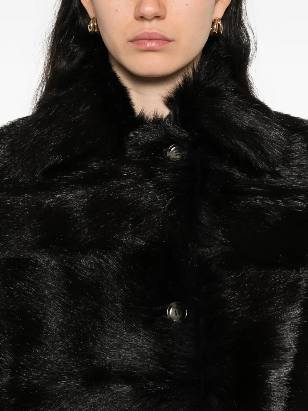 Alberta Ferretti Jas met knoopsluiting Bruin
