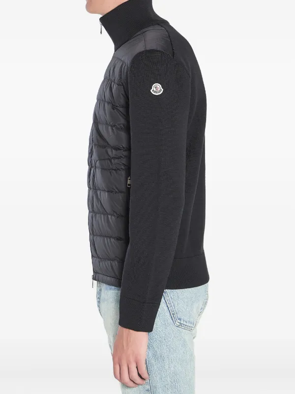 Moncler Padded wool-blend Down Jacket | Black | FARFETCH PL