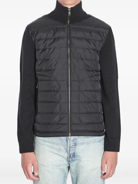 Moncler quilted-panel zip-up jacket