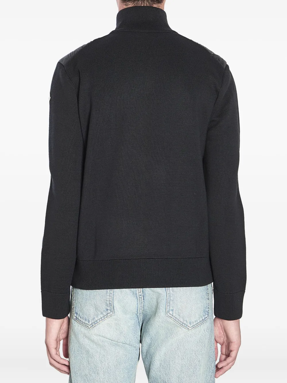 Moncler padded wool-blend down jacket Zwart