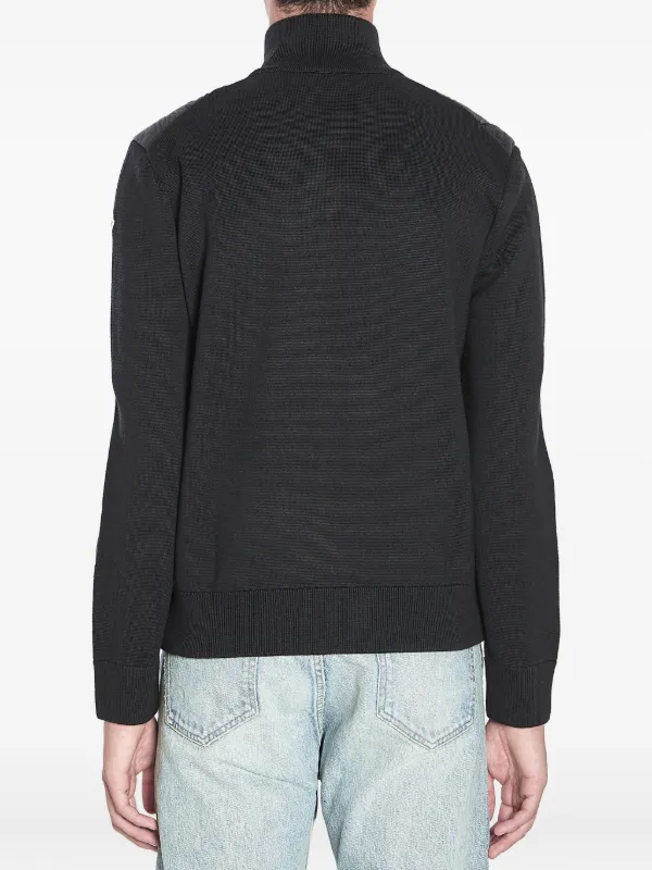 Moncler Padded wool-blend Down Jacket | Black | FARFETCH PL