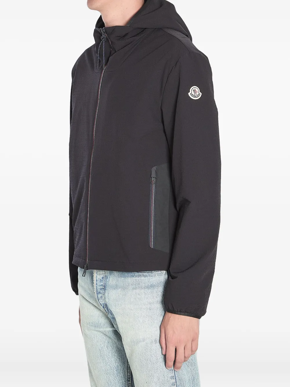 Moncler zip-fastening hooded jacket Zwart