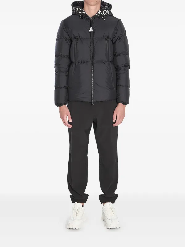 Moncler logo-trimmed Puffer Jacket | Black | FARFETCH