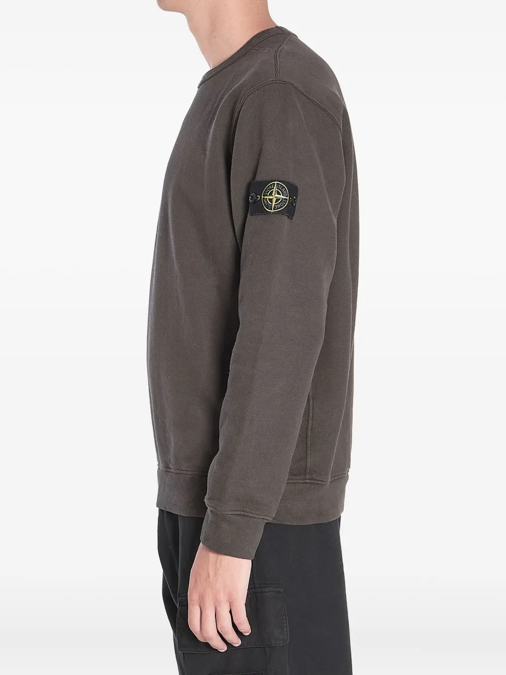 Stone Island Sweater met ronde hals en Compass-logopatch Grijs