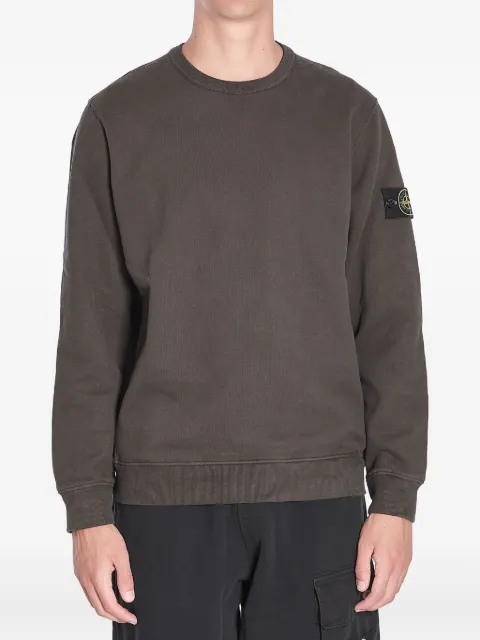 Stone Island compass-badge crw-neck sweatshirt