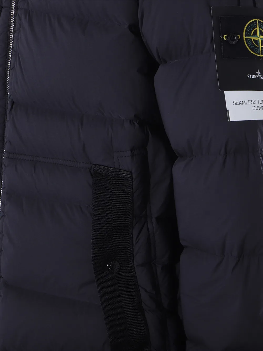 Stone Island Gewatteerde jas met capuchon Zwart