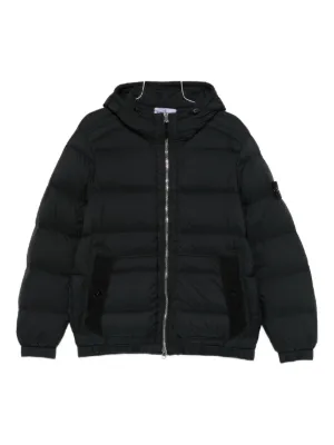Stone Island フーデッドジャケット | ブラック | FARFETCH JP