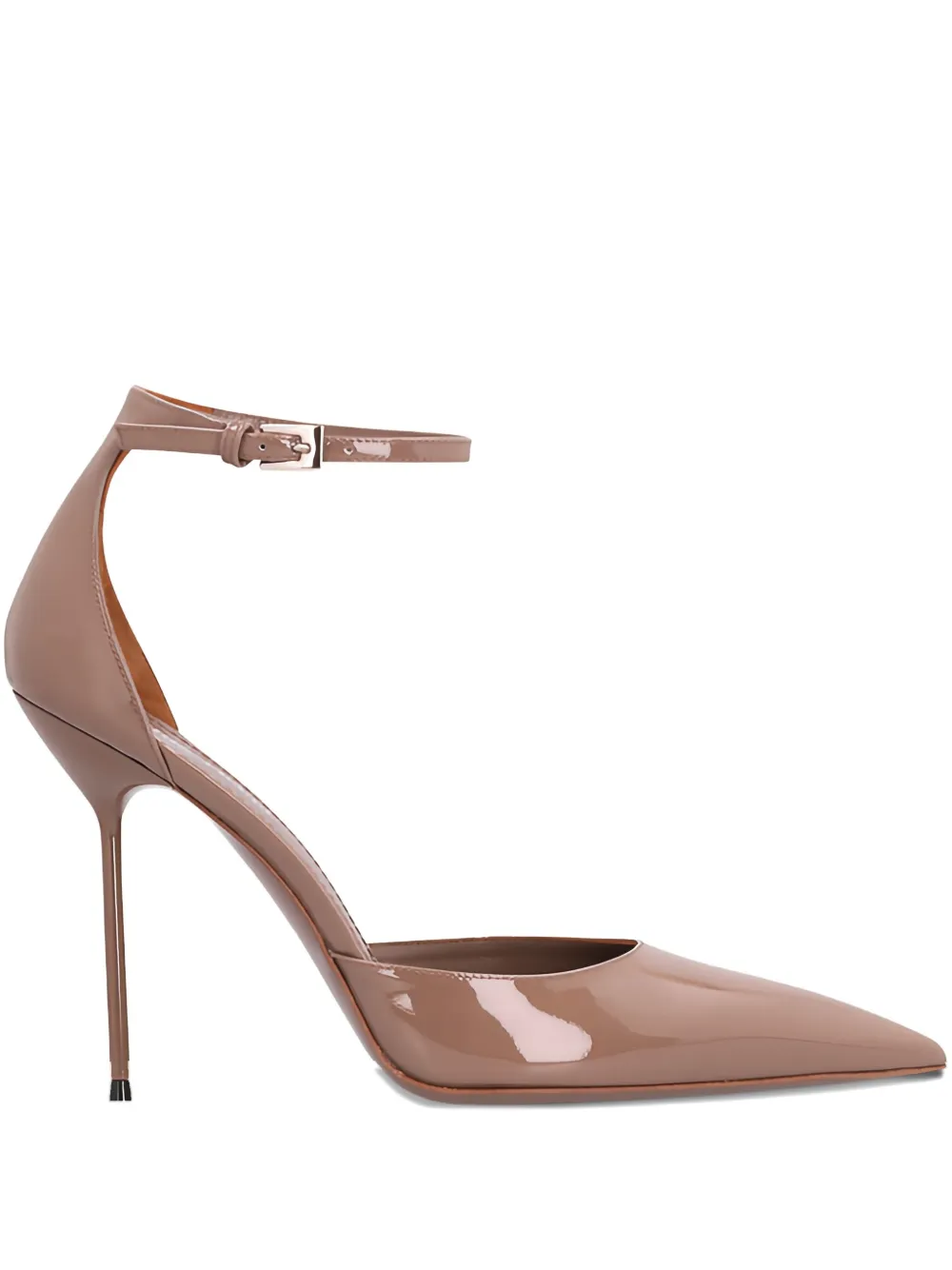 105mm Lidia ankle-strap patent-leather pumps