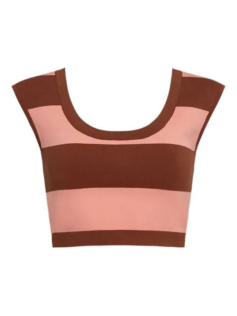 TROPIC OF C striped cap-sleeve top