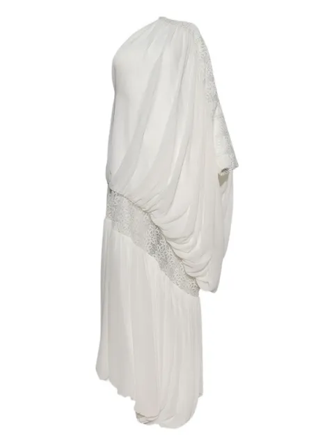 Dima Ayad lace-paneled draped maxi dress